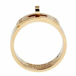 Hermes Kelly Diamonds 18k Rose Gold Small Model Band Ring Size 52 For Women -Deals Hermes Store luxury women hermes used fine jewelry p610283 005