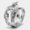 Hermes Alchimie Hermes Diamonds 18k White Gold Large Model Charm Ring Size 51 For Women -Deals Hermes Store luxury women hermes used fine jewelry p652101 005
