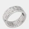 Hermes Flexible Band 18K White Gold Diamond Ring EU 53 For Women -Deals Hermes Store luxury women hermes used fine jewelry p667332 004
