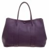 Hermes Purple Cassis Togo Leather Garden Party MM Tote For Women