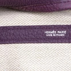 Hermes Purple Cassis Togo Leather Garden Party MM Tote For Women -Deals Hermes Store luxury women hermes used handbags p101647 008