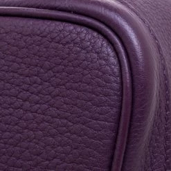 Hermes Purple Cassis Togo Leather Garden Party MM Tote For Women -Deals Hermes Store luxury women hermes used handbags p101647 012