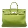 Hermes Pistacio Green Togo Leather Palladium Hardware Birkin 40 Bag For Women
