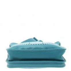Hermes Blue Lagon Togo Leather Evelyne III PM Bag For Women -Deals Hermes Store luxury women hermes used handbags p102396 0006