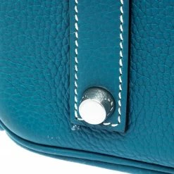 Hermes Blue Azure Clemence Leather Palladium Hardware Birkin 35 Bag For Women -Deals Hermes Store luxury women hermes used handbags p103288 011