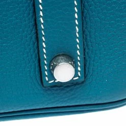 Hermes Blue Azure Clemence Leather Palladium Hardware Birkin 35 Bag For Women -Deals Hermes Store luxury women hermes used handbags p103288 013