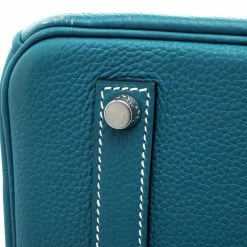 Hermes Blue Azure Clemence Leather Palladium Hardware Birkin 35 Bag For Women -Deals Hermes Store luxury women hermes used handbags p103288 014