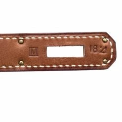 Hermes Brown/Beige Canvas And Box Calf Leather Gold Hardware Birkin 35 Bag For Women -Deals Hermes Store luxury women hermes used handbags p103290 008