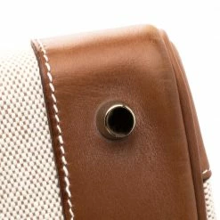 Hermes Brown/Beige Canvas And Box Calf Leather Gold Hardware Birkin 35 Bag For Women -Deals Hermes Store luxury women hermes used handbags p103290 014