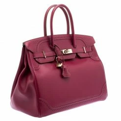 Hermes Ruby Box Calf Leather Gold Hardware Ghillies Birkin 35 Bag For Women 18 Hermes Ruby Box Calf Leather Gold Hardware Ghillies Birkin 35 Bag For Women -Deals Hermes Store luxury women hermes used handbags p103294 003