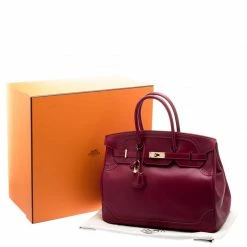 Hermes Ruby Box Calf Leather Gold Hardware Ghillies Birkin 35 Bag For Women 25 Hermes Ruby Box Calf Leather Gold Hardware Ghillies Birkin 35 Bag For Women -Deals Hermes Store luxury women hermes used handbags p103294 010
