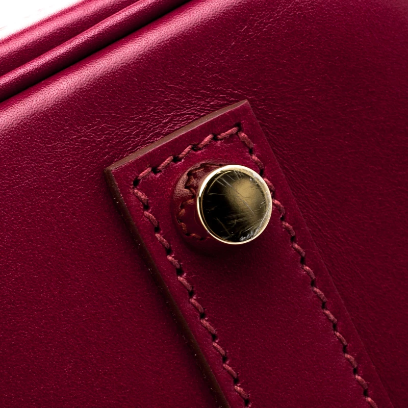Hermes Ruby Box Calf Leather Gold Hardware Ghillies Birkin 35 Bag For Women 15 Hermes Ruby Box Calf Leather Gold Hardware Ghillies Birkin 35 Bag For Women - Image 13
