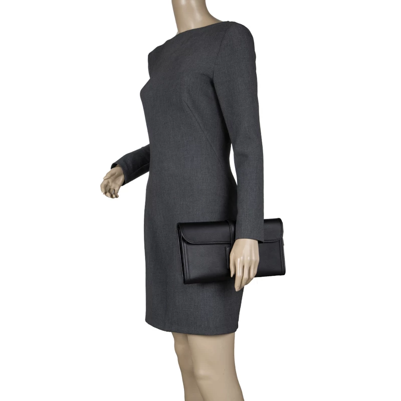 Hermes Black Swift Leather Elan 29 Jige Clutch For Women 4 Hermes Black Swift Leather Elan 29 Jige Clutch For Women - Image 2