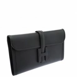 Hermes Black Swift Leather Elan 29 Jige Clutch For Women 16 Hermes Black Swift Leather Elan 29 Jige Clutch For Women -Deals Hermes Store luxury women hermes used handbags p103320 0003