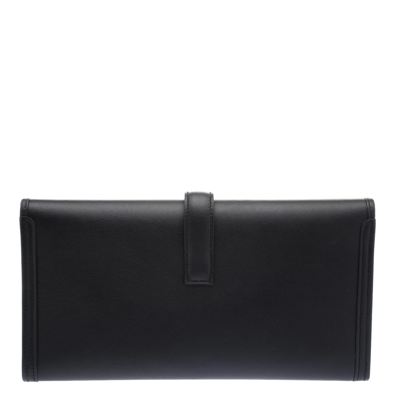 Hermes Black Swift Leather Elan 29 Jige Clutch For Women 6 Hermes Black Swift Leather Elan 29 Jige Clutch For Women - Image 4