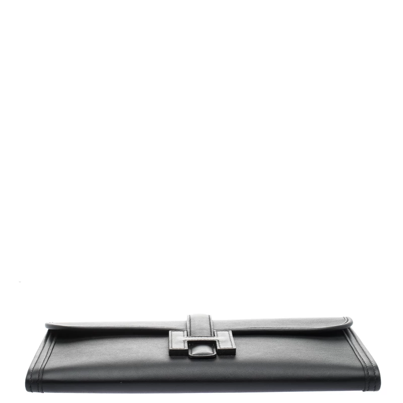 Hermes Black Swift Leather Elan 29 Jige Clutch For Women 8 Hermes Black Swift Leather Elan 29 Jige Clutch For Women - Image 6