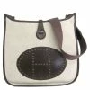 Hermes Bi Color Canvas/Leather Evelyne PM Bag For Women -Deals Hermes Store luxury women hermes used handbags p103679 001