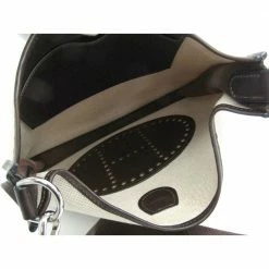 Hermes Bi Color Canvas/Leather Evelyne PM Bag For Women 10 Hermes Bi Color Canvas/Leather Evelyne PM Bag For Women -Deals Hermes Store luxury women hermes used handbags p103679 003