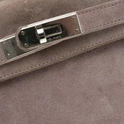 Hermes Lilac Suede Palladium Hardware Kelly Longue Clutch 34cm For Women -Deals Hermes Store luxury women hermes used handbags p105570 0005