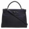 Hermes Graphite Togo Palladium Hardware Kelly Retourne 32 Bag For Women