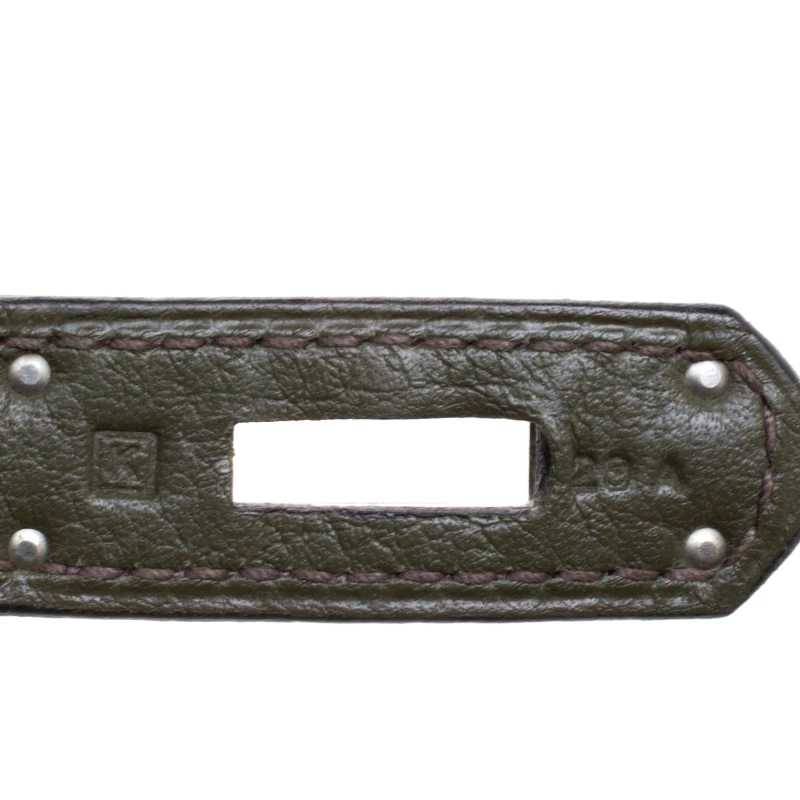 Hermes Olive Green Togo Leather Palladium Hardware Birkin 35 Bag For Women 10 Hermes Olive Green Togo Leather Palladium Hardware Birkin 35 Bag For Women - Image 8