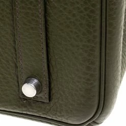 Hermes Olive Green Togo Leather Palladium Hardware Birkin 35 Bag For Women 28 Hermes Olive Green Togo Leather Palladium Hardware Birkin 35 Bag For Women -Deals Hermes Store luxury women hermes used handbags p108133 0013