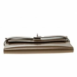 Hermes Olive Barenia Box Calf Leather Long Kelly Wallet For Women -Deals Hermes Store luxury women hermes used handbags p110424 0006