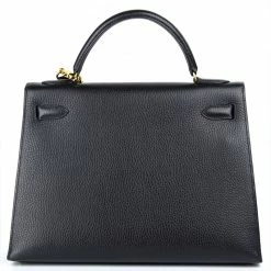 Hermes Noir Ardennes Leather Gold Hardware Kelly Sellier 35 Bag For Women -Deals Hermes Store luxury women hermes used handbags p111098 0003