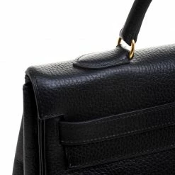 Hermes Noir Ardennes Leather Gold Hardware Kelly Retourne 35 Bag For Women -Deals Hermes Store luxury women hermes used handbags p113790 012