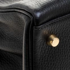 Hermes Noir Ardennes Leather Gold Hardware Kelly Retourne 35 Bag For Women -Deals Hermes Store luxury women hermes used handbags p113790 014