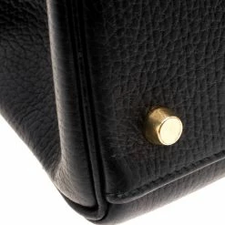 Hermes Noir Ardennes Leather Gold Hardware Kelly Retourne 35 Bag For Women -Deals Hermes Store luxury women hermes used handbags p113790 015