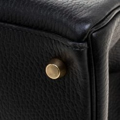 Hermes Noir Ardennes Leather Gold Hardware Kelly Retourne 35 Bag For Women -Deals Hermes Store luxury women hermes used handbags p113790 016