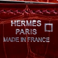 Hermes Rouge H Alligator Mini Palladium Hardware Constance Bag For Women -Deals Hermes Store luxury women hermes used handbags p114449 009
