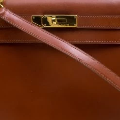 Hermes Brique Box Calf Leather Gold Hardware Kelly Sellier 28 Bag For Women -Deals Hermes Store luxury women hermes used handbags p116469 005