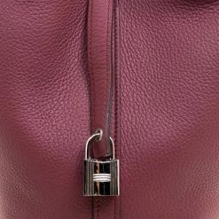 Hermes Bois De Rose Clemence Leather Picotin PM Bag For Women -Deals Hermes Store luxury women hermes used handbags p117963 005