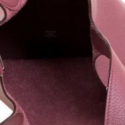 Hermes Bois De Rose Clemence Leather Picotin PM Bag For Women -Deals Hermes Store luxury women hermes used handbags p117963 007