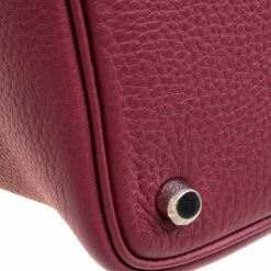 Hermes Bois De Rose Clemence Leather Picotin PM Bag For Women -Deals Hermes Store luxury women hermes used handbags p117963 013