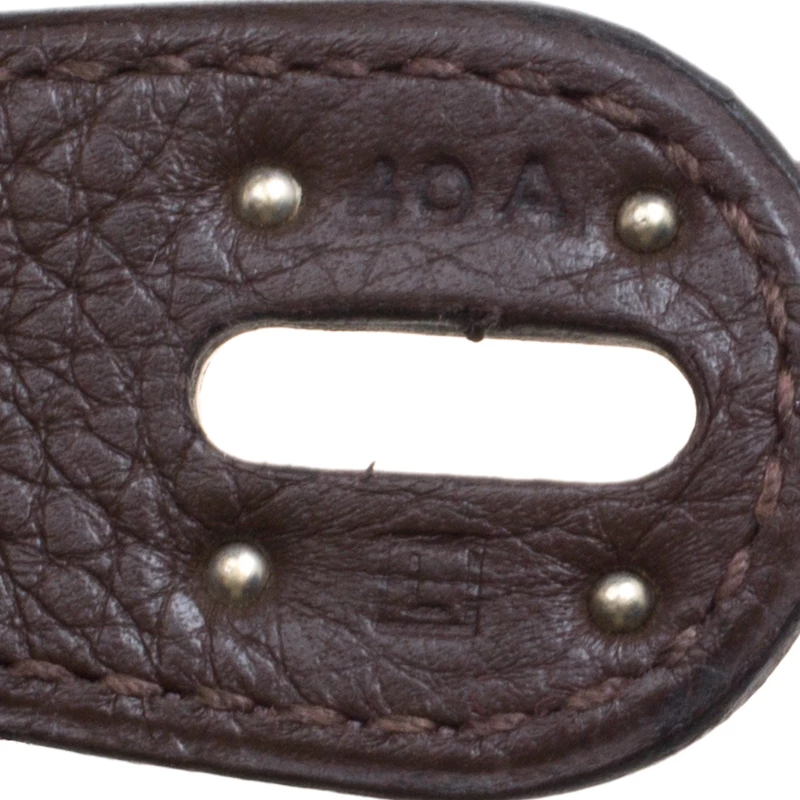 Hermes Cacao Togo Leather Palldium Hardware Lindy Voyage Bag For Women 10 Hermes Cacao Togo Leather Palldium Hardware Lindy Voyage Bag For Women - Image 8