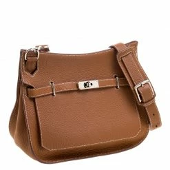 Hermes Gold Clemence Leather Palladium Hardware Jypsiere 28 Bag For Women -Deals Hermes Store luxury women hermes used handbags p121054 003