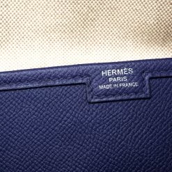 Hermes Blue Epsom Leather Jige PM Clutch For Women -Deals Hermes Store luxury women hermes used handbags p125452 009