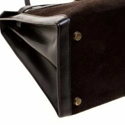 Hermes Dark Marron Box Calf Leather And Suede Gold Hardware Kelly Sellier 32 Bag For Women 26 Hermes Dark Marron Box Calf Leather And Suede Gold Hardware Kelly Sellier 32 Bag For Women -Deals Hermes Store luxury women hermes used handbags p125837 0012