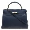 Hermes Blue De-Presse Togo Palladium Hardware Kelly Retourne 32 Bag For Women -Deals Hermes Store luxury women hermes used handbags p125912 001