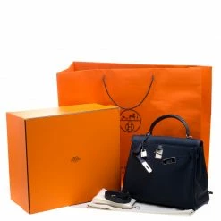 Hermes Blue De-Presse Togo Palladium Hardware Kelly Retourne 32 Bag For Women -Deals Hermes Store luxury women hermes used handbags p125912 010