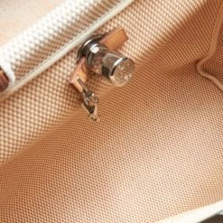 Hermes Bicolor Canvas/Leather 2-in-1 Herbag MM Bag For Women -Deals Hermes Store luxury women hermes used handbags p126177 005