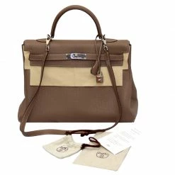 Hermes Etoupe Togo Leather Palladium Hardware Kelly Retourne 35 Bag For Women 16 Hermes Etoupe Togo Leather Palladium Hardware Kelly Retourne 35 Bag For Women -Deals Hermes Store luxury women hermes used handbags p129556 0007
