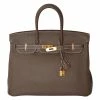 Hermes Etoupe Togo Leather Gold Hardware Birkin 35 Bag For Women -Deals Hermes Store luxury women hermes used handbags p129568 0001
