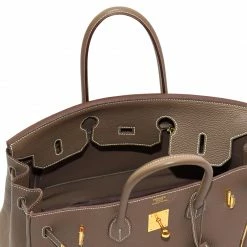 Hermes Etoupe Togo Leather Gold Hardware Birkin 35 Bag For Women -Deals Hermes Store luxury women hermes used handbags p129568 0009