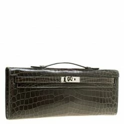 Hermes Olive Green Niloticus Crocodile Kelly Cut Clutch For Women 16 Hermes Olive Green Niloticus Crocodile Kelly Cut Clutch For Women -Deals Hermes Store luxury women hermes used handbags p129689 0003