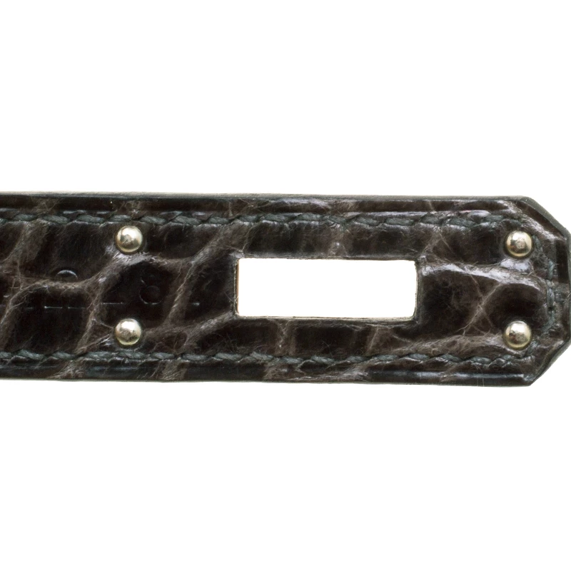 Hermes Olive Green Niloticus Crocodile Kelly Cut Clutch For Women 10 Hermes Olive Green Niloticus Crocodile Kelly Cut Clutch For Women - Image 8