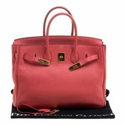 Hermes Rose Lipstick Togo Leather Gold Hardware Birkin 35 Bag For Women -Deals Hermes Store luxury women hermes used handbags p129701 0011